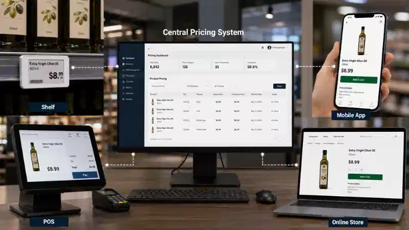 Omnichannel-prijsconsistentie: hoe u schap-, POS-, app- en onlineprijzen kunt synchroniseren