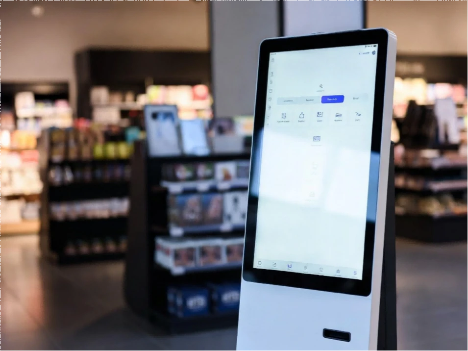 Touchscreen-monitorkiosk verbetert interactief winkelen